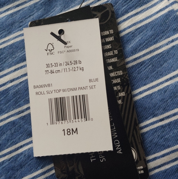 VOLCOM Baby NEW Long Sleeve Button Up Shirt & Denim Jogger Pants - Picture 13 of 14